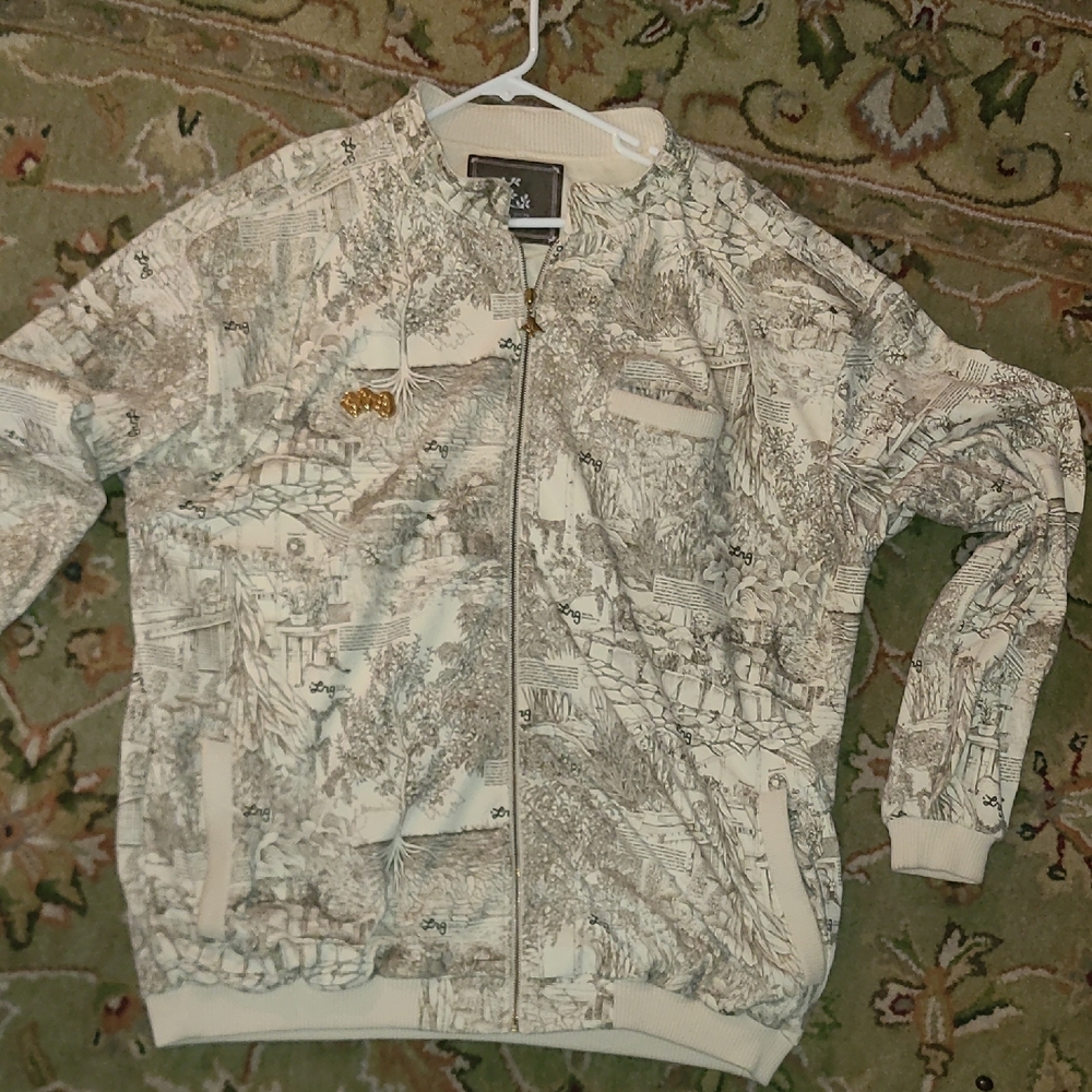 Scenic Print Zip-Up Jacket